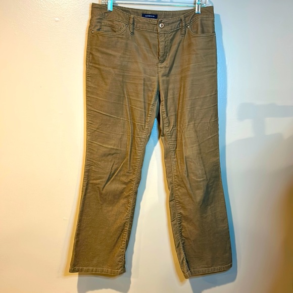 Lands end boot cut Carmel colored corduroy pants 10 petite - Picture 1 of 3